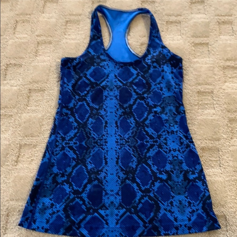 Blue Lululemon tank top